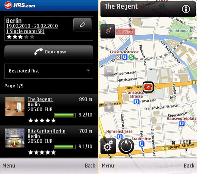 nokia hotel ovi maps