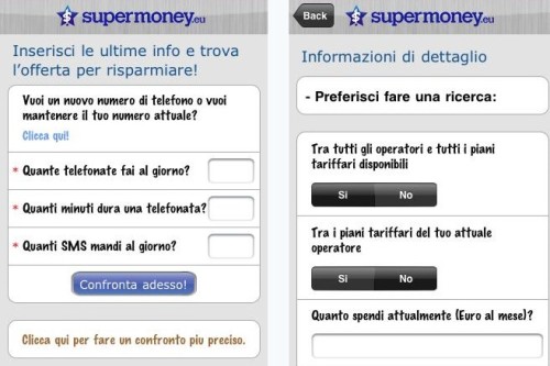 risparmiatel applicazione iphone