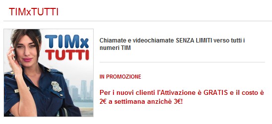 timXTutti super promozione