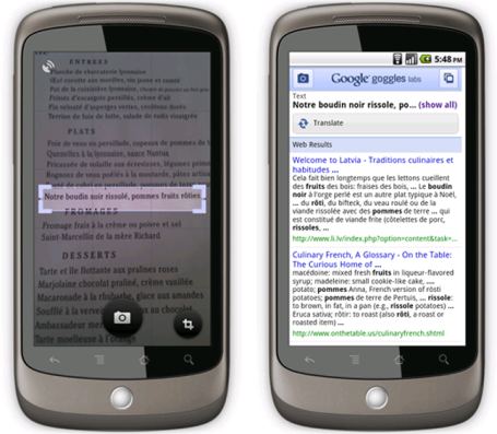 google goggles traduttore