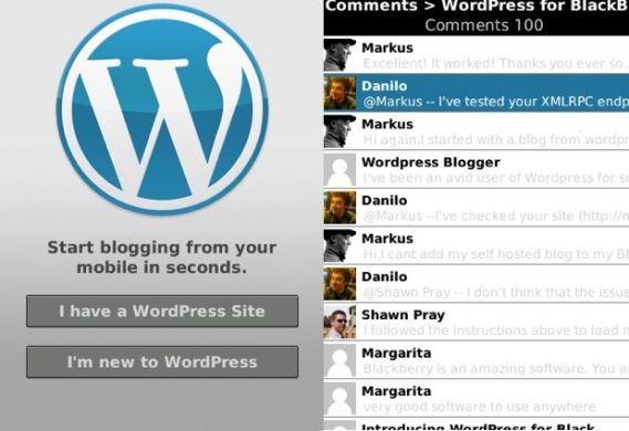 wordpress blackberry