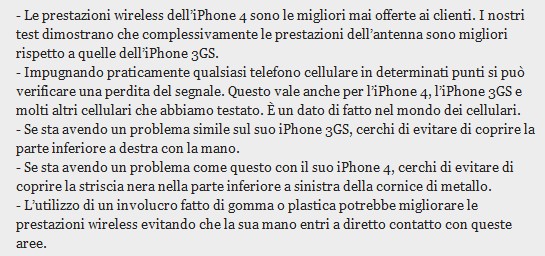 iphone 4 problemi ricezione