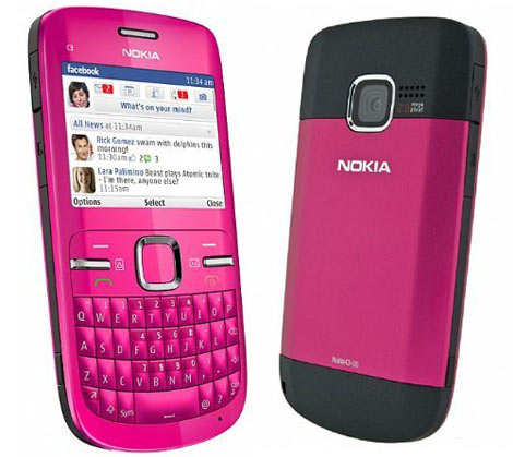 Nokia C3 qwerty pink