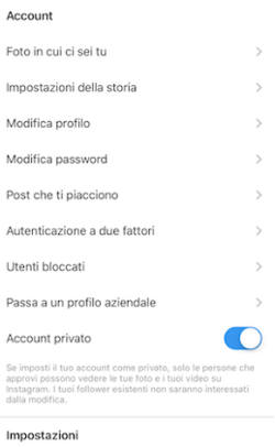 Account privato